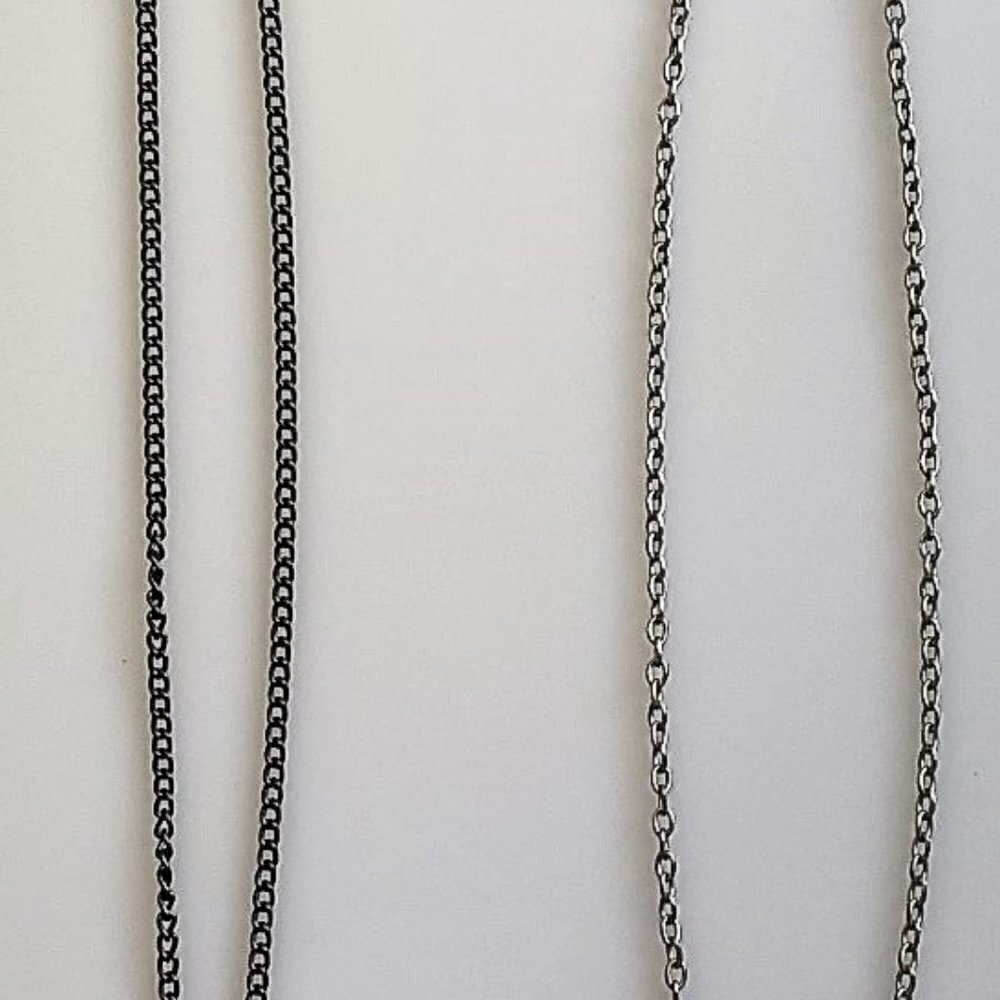VTG Eyeglass Metal Chains Glasses Straps Black Silver - Picture 3 of 5